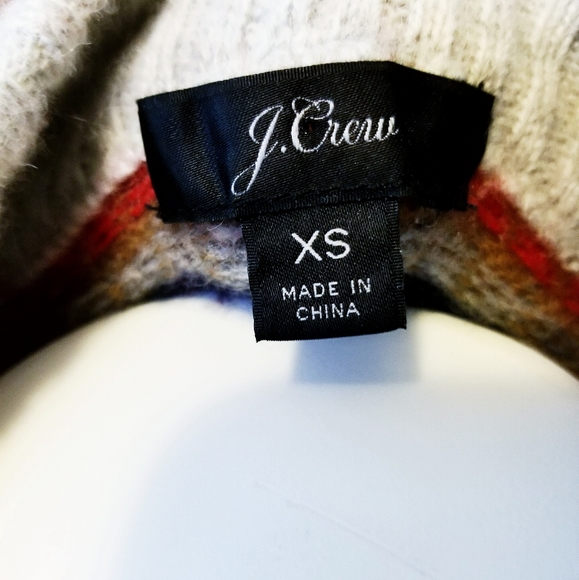 J.Crew Mock Neck Fair Isle Lamb's Wool Sweater  | XS - Picture 5 of 10